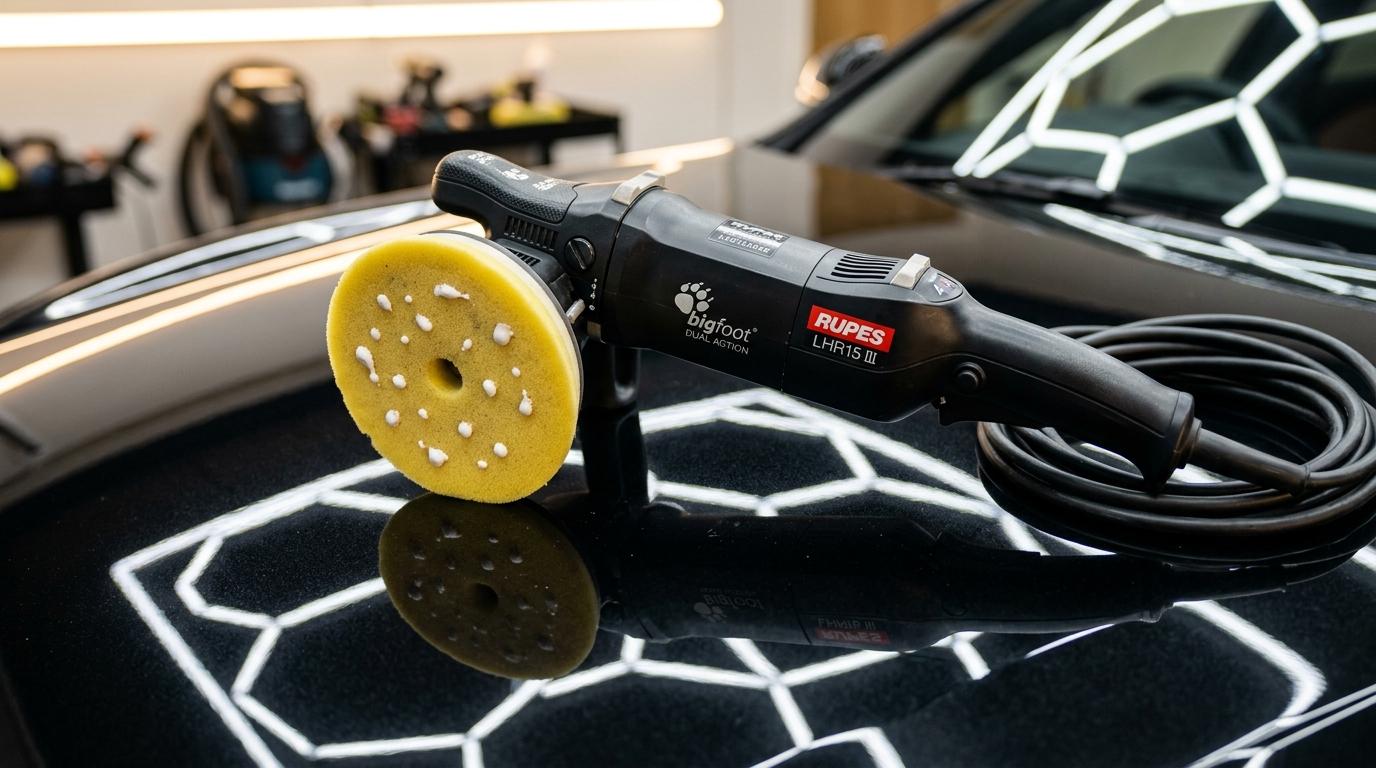 Precision machine polishing and clearcoat leveling at M Detail